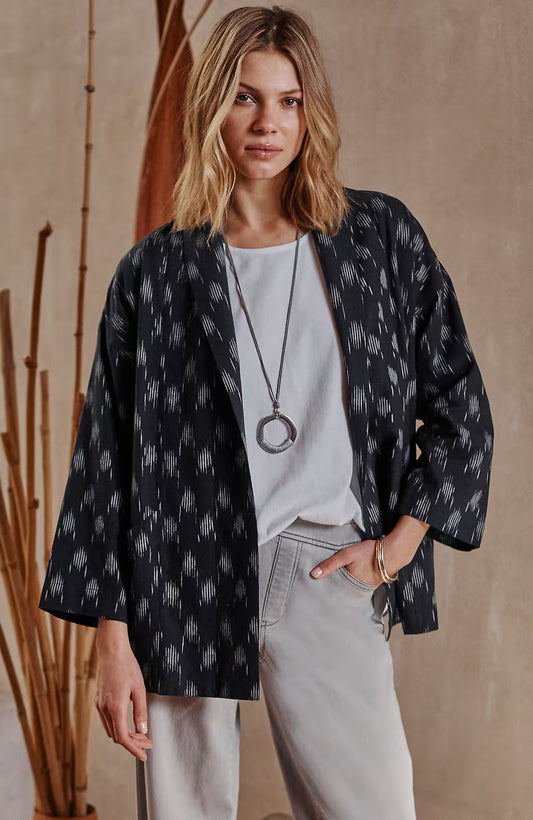 Pure Jill Ikat Open-Front Jacket