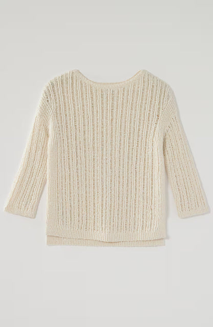 Pure Jill Open-Rib-Textured Sweater