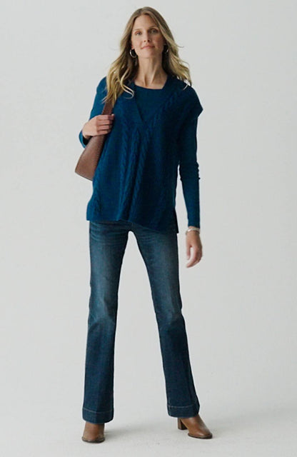 V-Neck Cable Vest