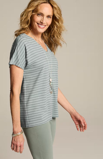 Wearever Textured Button-Back Top