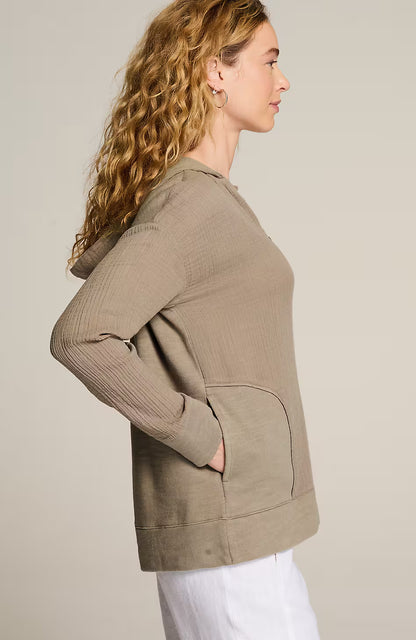 Pure Jill French Terry & Gauze Hoodie