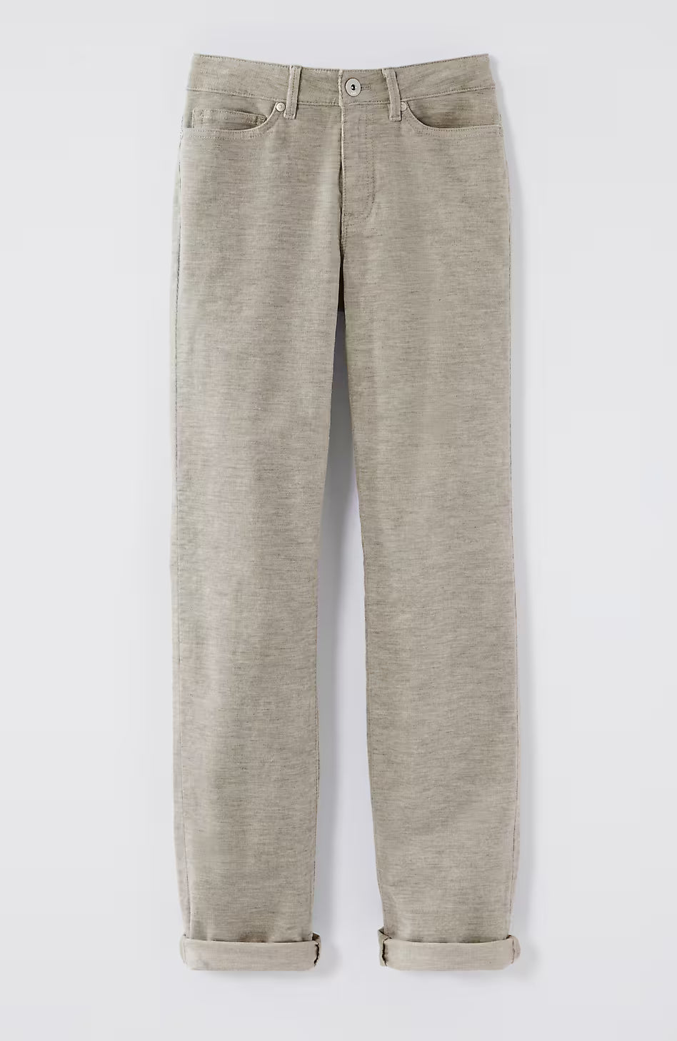 Heathered-Cord Relaxed Boyfriend Jeans