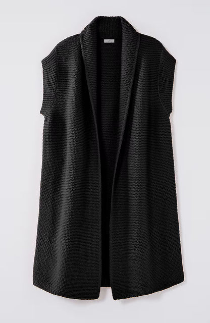 Textured Long Gilet Vest