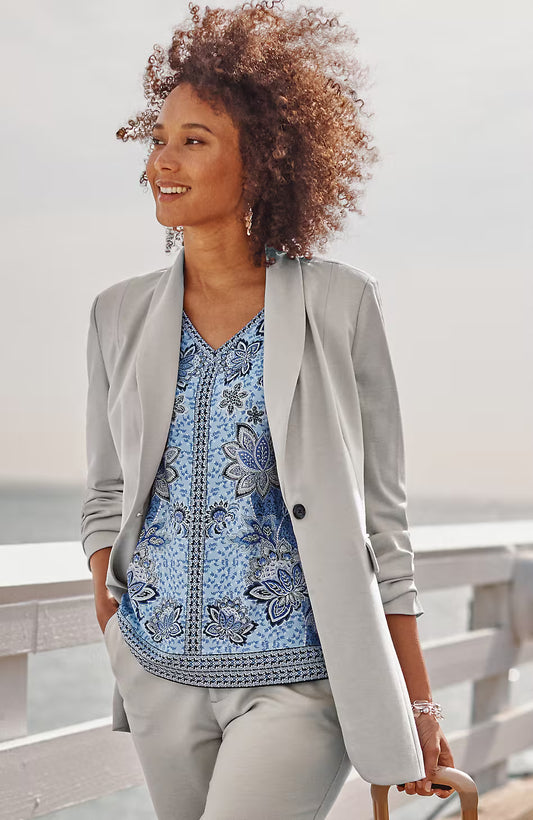 Wearever Polished-Knit Blazer