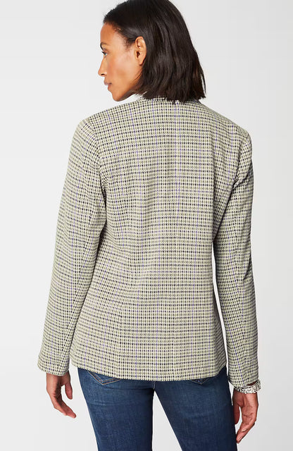 Convertible-Collar Knit Blazer