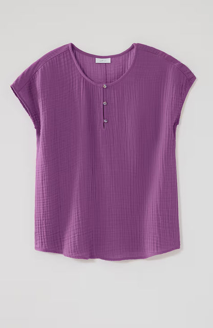 Sleep Cotton-Gauze Relaxed Tee