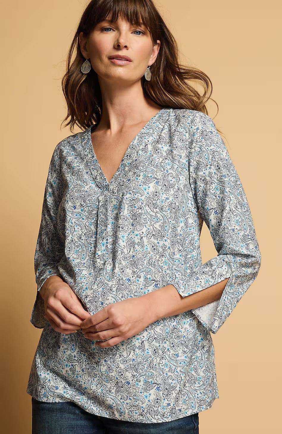 Non-Iron V-Neck Popover
