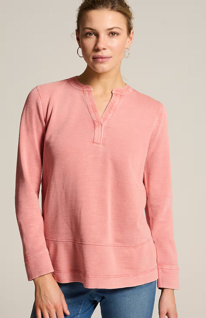Pure Jill Contrast-Stitched Top