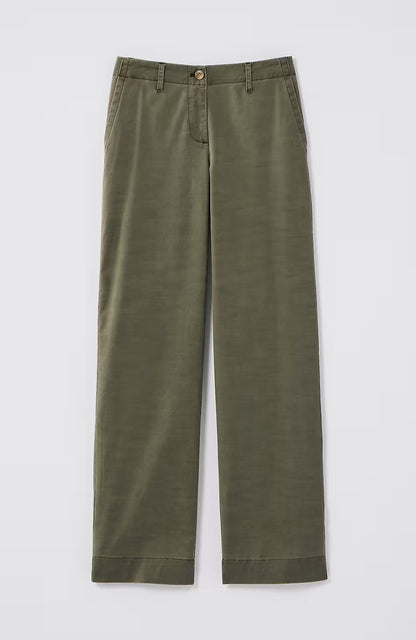 Relaxed Chino Wide-Leg Pants