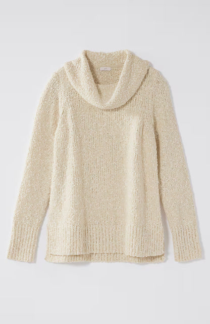 Textured Cowl-Neck Sweater