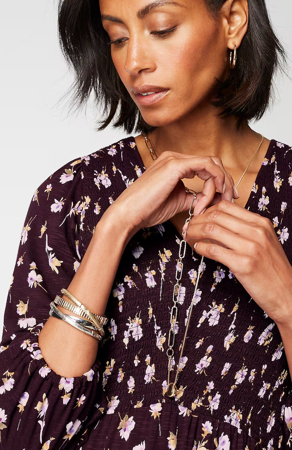 Tiered Flounced-Hem Midi Dress