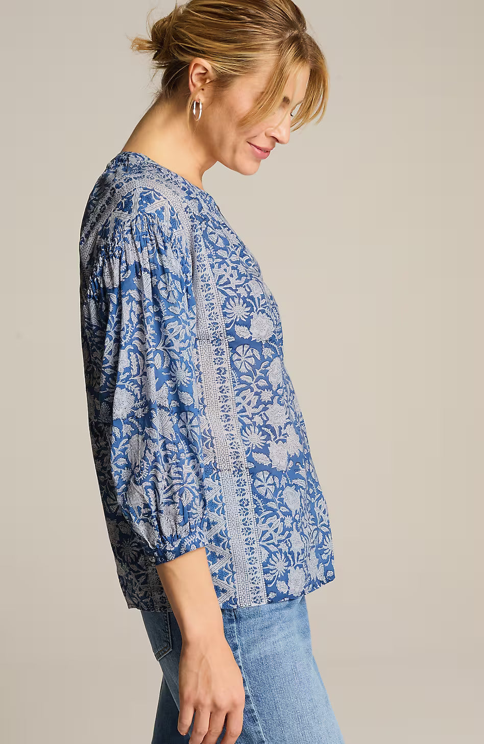 Pure Jill Block-Printed Popover