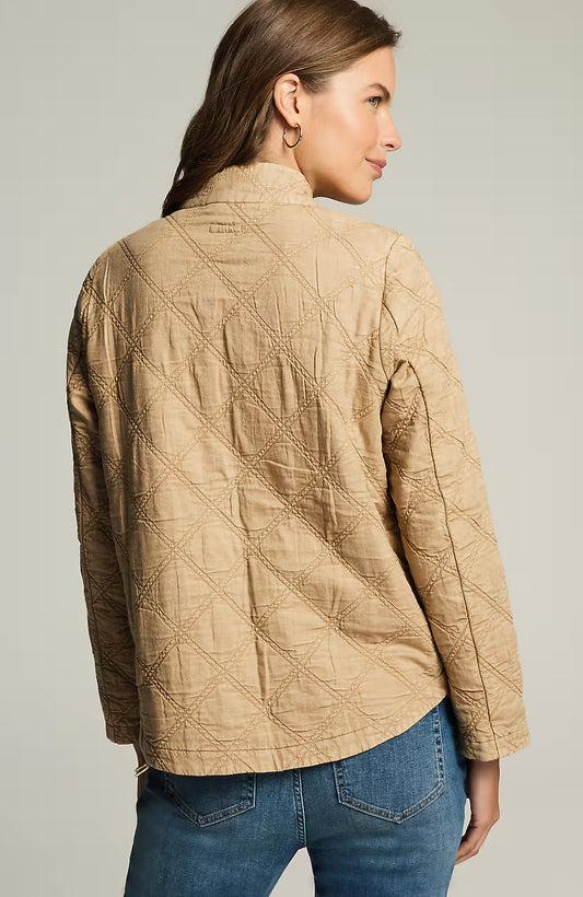Quilted Zip-Front Jacket
