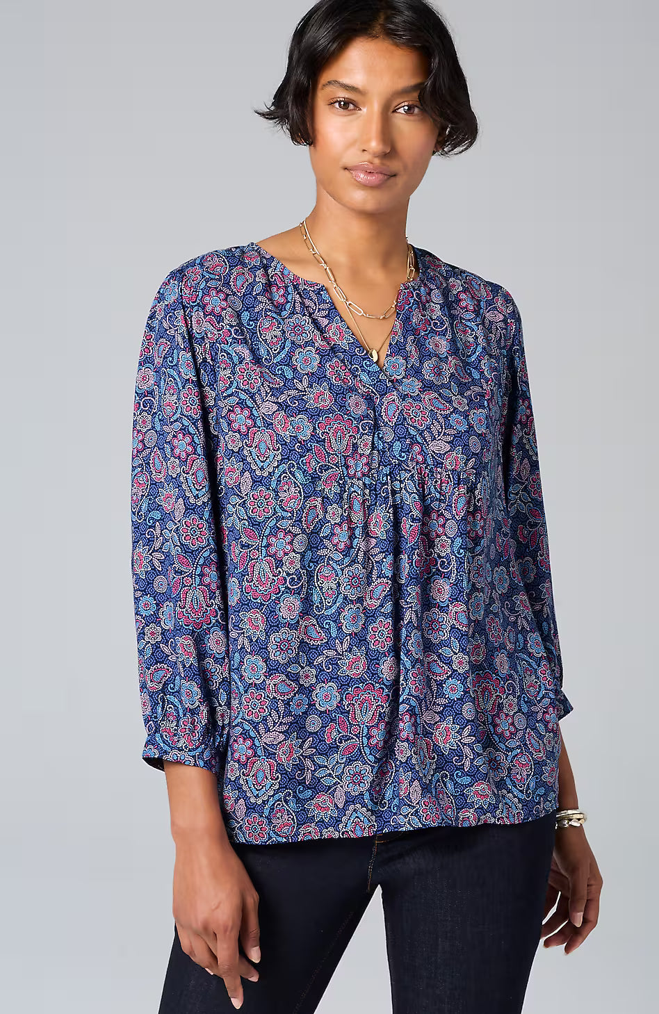 Soft Voile Shirred Top
