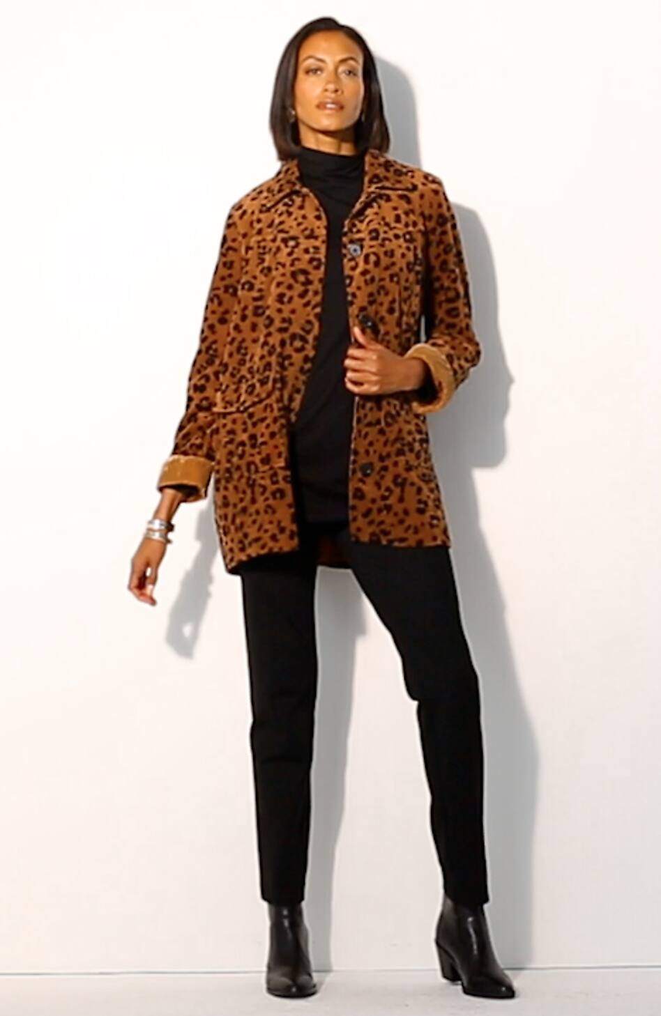 Tumbled-Cord Coat