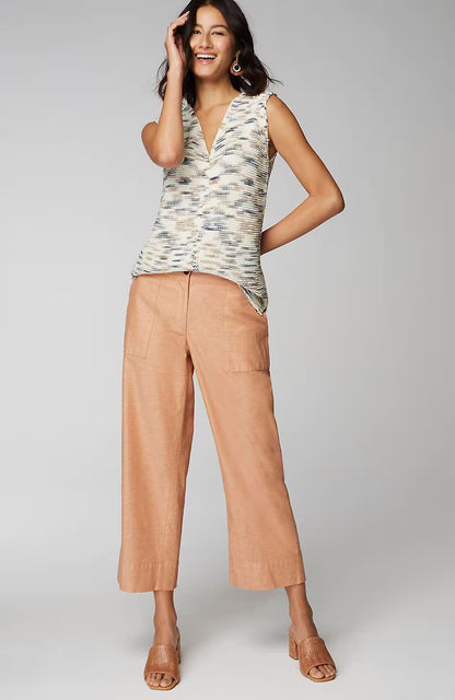 Pure Jill Space-Dye Sleeveless Sweater