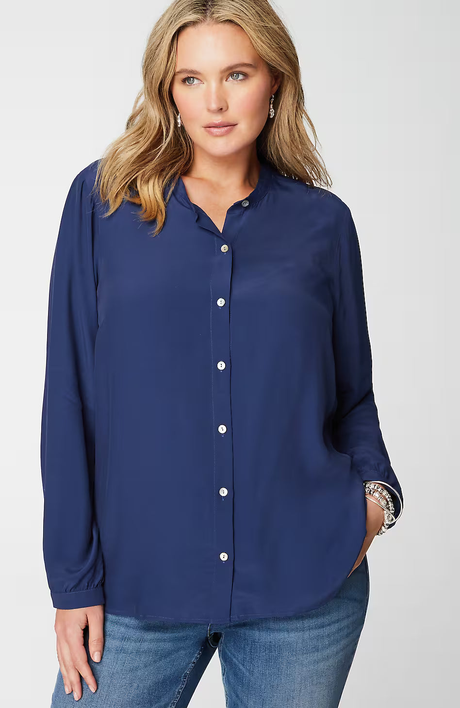 Button-Front Top