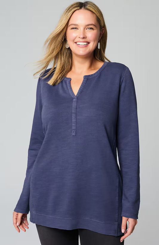Pure Jill Tea-Dyed Seamed Tunic