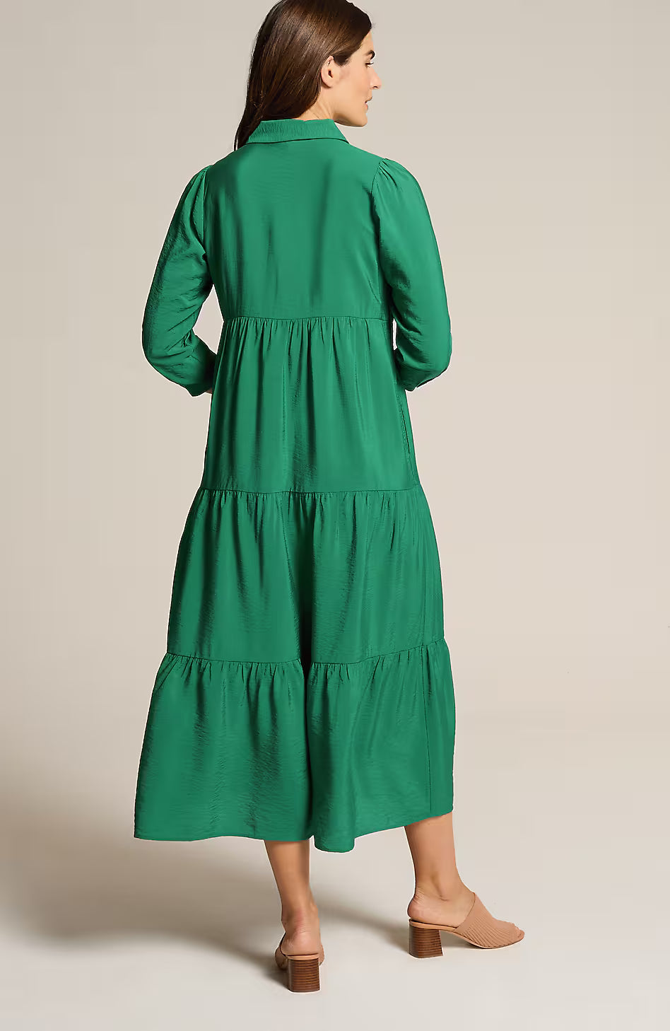 Tiered Maxi Shirtdress