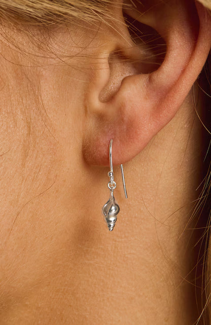Sterling Silver Seashell Earrings
