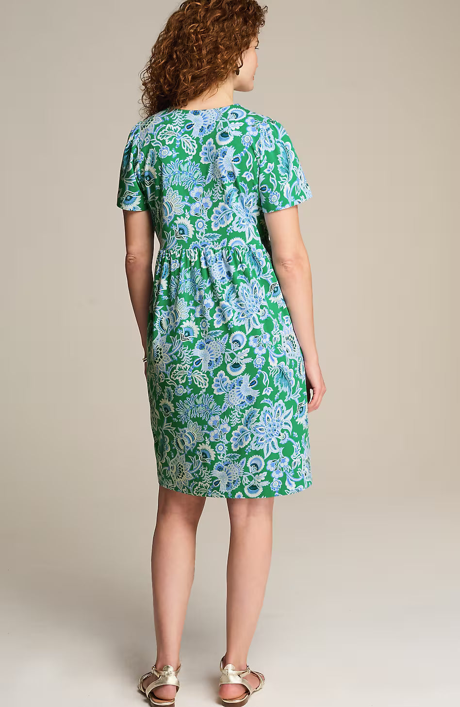 Embroidered Short-Sleeve Dress