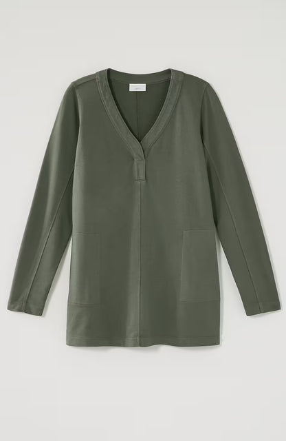 Fit French Terry V-Neck Tunic