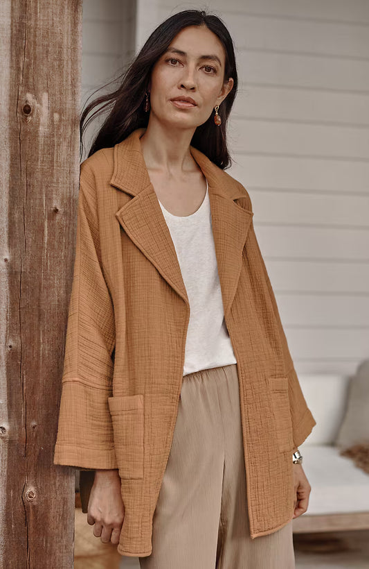 Pure Jill Relaxed Gauze Blazer