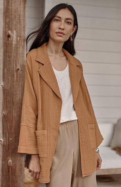 Pure Jill Relaxed Gauze Blazer