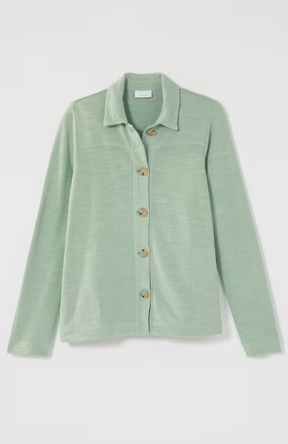 Pure Jill Tea-Dyed Button-Front Jacket