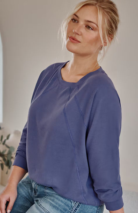 Brushed Soft-Luxe Seamed Top