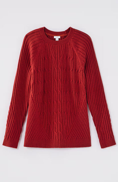 Placed-Cable Sweater