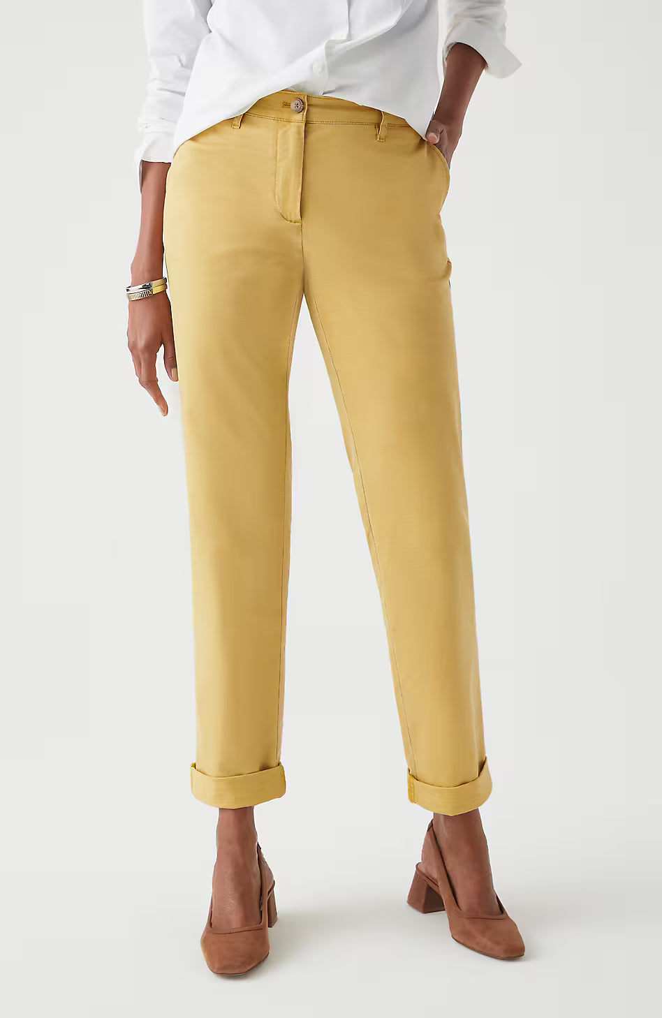 Relaxed Straight-Leg Chino Pants
