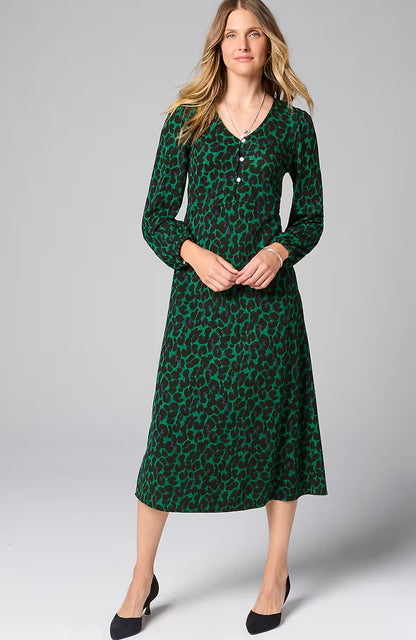 Lightweight Ponte Knit Midi Dress