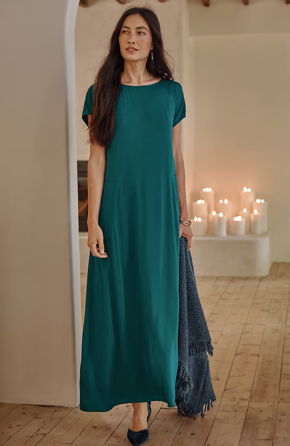 Pure Jill Ecovero™ Satin Maxi Dress