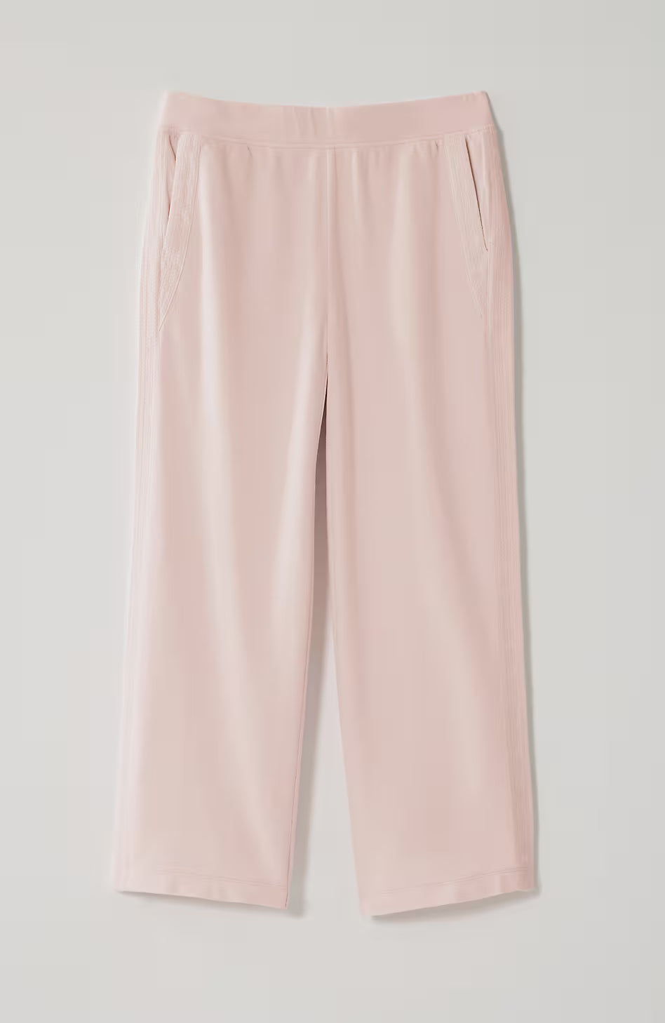 Fit Garment-Dyed Embroidered Wide-Leg Crops