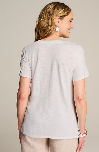 Floral Embroidered Tee