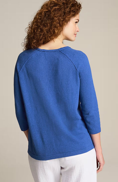 Linen-Blend Pullover Sweater