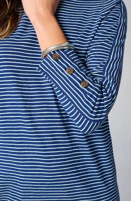 Knit Button-Cuff Dress