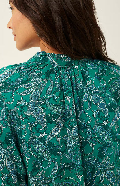 Ruffled Satin Top