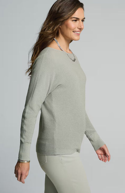 Wearever Fine-Texture Dolman-Sleeve Sweater
