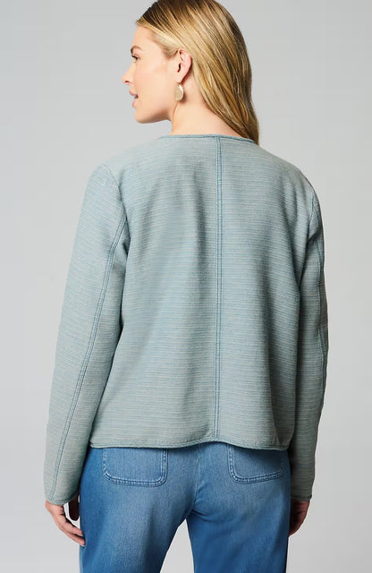 Pure Jill Indigo Patch-Pocket Jacket