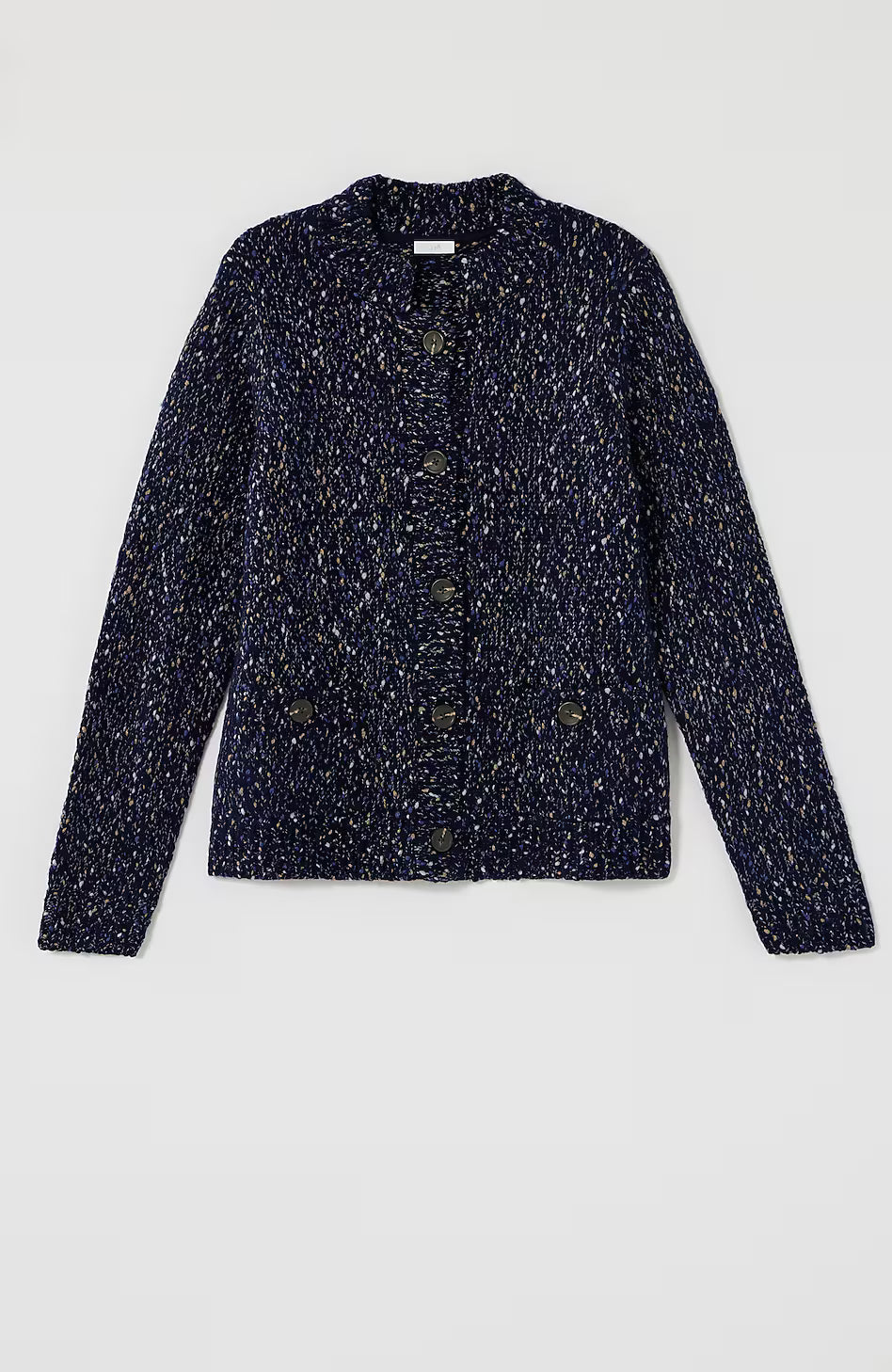 Mixed-Tweed Cardi