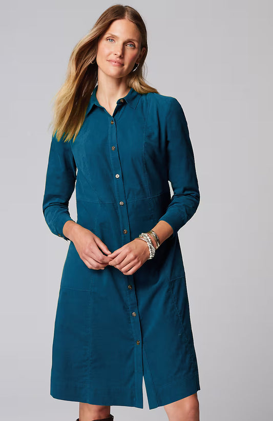 Soft Cord Shirtdress