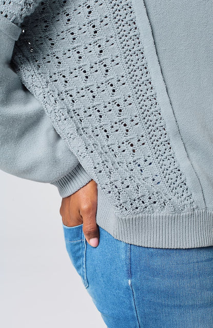 Pure Jill Stonewashed Textured Sweater