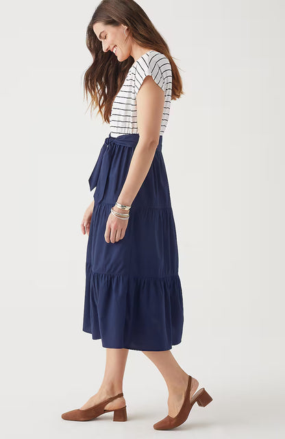 Mixed-Media A-Line Dress