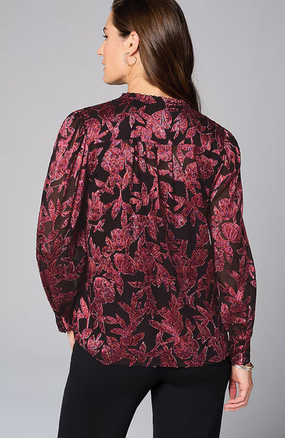 Ruffled Burnout Top