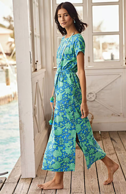 Cap-Sleeve Maxi Dress