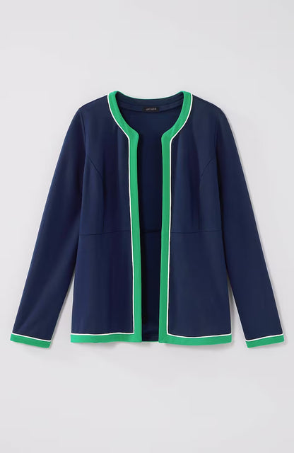 Wearever Double-Face Jersey Contrast-Trim Jacket