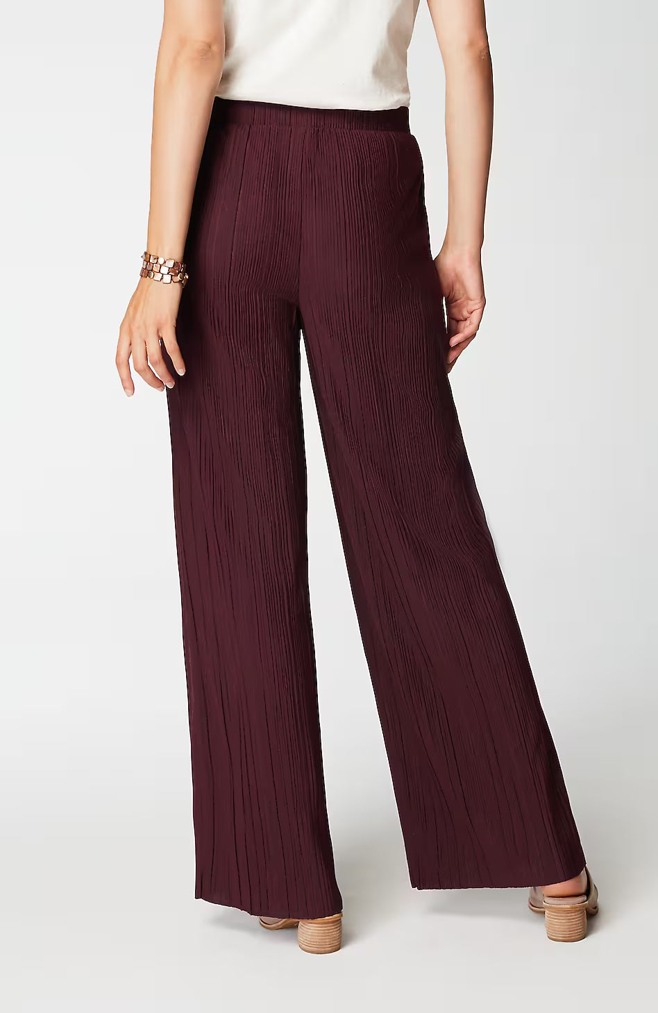 Pure Jill Pleated Wide-Leg Pants