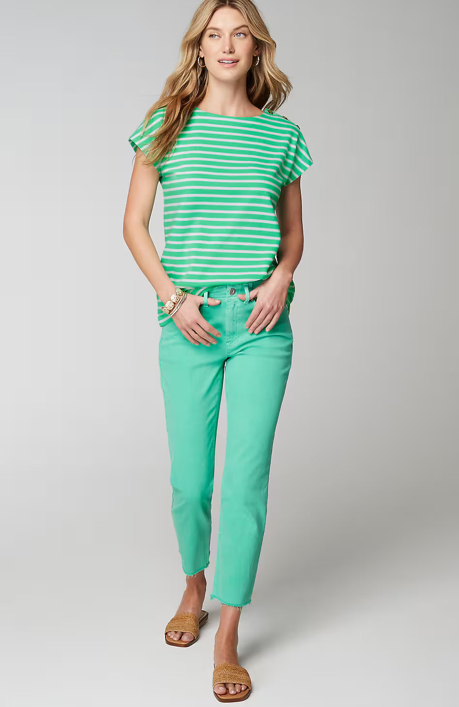 Button-Shoulder Top
